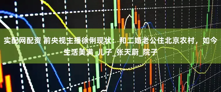 实配网配资 前央视主播徐俐现状：和二婚老公住北京农村，如今生活美满_儿子_张天蔚_院子